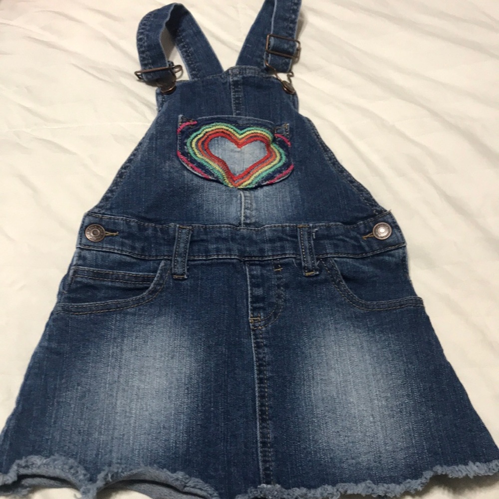 Girls denim dress overalls 4/5